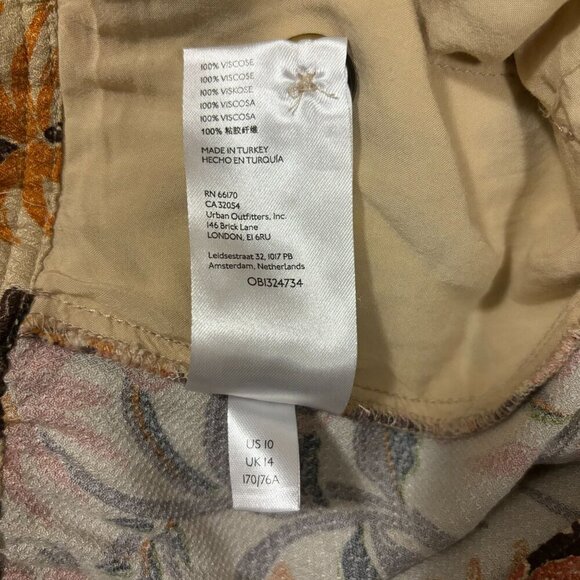 Anthropologie Womens Smocked Balloon Leg Pants Floral Print Size 10 - Picture 11 of 11